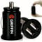 Car Charger Adapter, Mini Aluminum Dual Port USB Cigarette Lighter Charger All Metal, Flush Fit Power Drive AlloyAdapter, 12V Plug Twin USB Socket Fast Charger Compatible For Smartphones