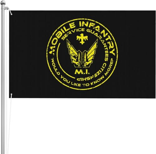 Mobile Infanterie-Starship-Troopers-Flagge 3x5 FT für den Außenbereich doppelseitige Flagge Polyester Hofbanner Innendekoration