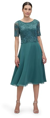Vera Mont Damen Cocktailkleid mit Spitze Dark Emerald,46