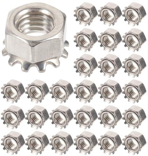 iplusmile 50stücke Gegenmutter Sechskantmutter Mit Außenzahnscheibe Verdrehfest Befestigungsmaterial Diy Reparaturteil