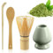 Lot de 4 fouets à matcha TOATELU (100 poils), fouet à matcha avec 2 cuillères à matcha, support pour la cérémonie du thé japonaise traditionnelle, JKP983