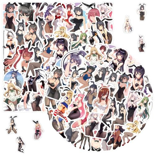 Pretty Girl Colorful Anime Stickers - 120pcs Cute Waterproof Graffiti Stickers for Teens, Boys, Adults, Girls - for Laptop, Water Bottle, Bicycle, Car, Luggage, Phone, Guitar, Computer, Skateboard