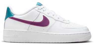 Nike Scarpa Air Force 1 (GS) FV5948-108 (Bianco/Viola, Sistema Taglie Calzature EU, Adolescente, Numero, Media, 40)