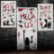 TATAFUN 40Pcs Pegatinas de Halloween, Decoraciones Horror, Insanguinate Adesivos para Ventanas, Vetrofanie Raccapriccianti Halloween (A)
