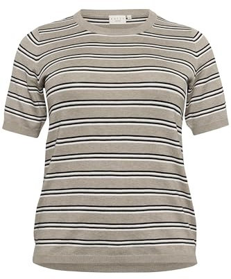 KAFFE CURVE Damen Strickpullover KClizzy Kurzarm