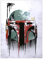 Displate Offiziell Star Wars MetallPoster Magnetische Befestigung Inklusive Lizenziert Bilder Hochwertiges Poster Helmets Graffiti - Boba Graffiti Helmet Poster Größe - 45 cm x 32 cm
