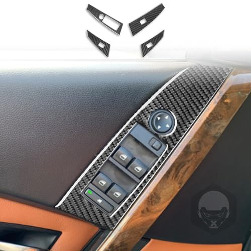 SZFJMQP Kohlefaser-Abdeckleiste, Aufkleber, Zubehör, Dekoration, kompatibel mit BMW 5er-Serie E60 2003–2007 (klassisch, Türgriff, Armlehne, Fensterheber 33)