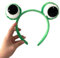 Psdndeww Serre-tête unisexe en forme de grenouille verte en peluche pour fête de Pâques Cosplay