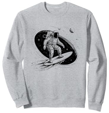 Astronauta Surfea Ondas Espaciales Agujero Negro Sudadera