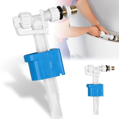 Spülkasten Füllventil, G3/8 & G1/2 Universelles Seitenfüllventil, Einstellbare Wassermenge, Wassersparend, WC Spülkasten Ersatzteile, Geeignet für die meisten Toilettenspülkästen