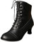 Stivaletti Tacco Basso Donna Stivali Vittoriani Vintage Stivali Punk Gotici con Gambo Corto Stivali in Pelle a Punta PU Ankle Boots con Zip con Lacci Stivali per Costumi da Festa