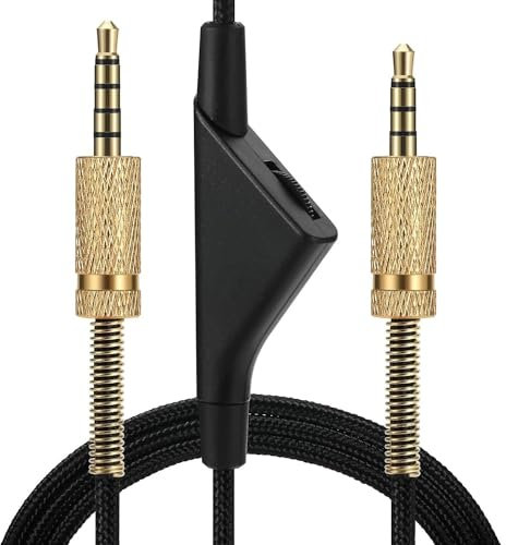 VIVIWI Headset-Kabel für A10/A40-Kopfhörerkabel mit 3,5-mm-Steckern, Lautstärkeregler, flexibles Kopfhörerkabel, hervorragender Klang