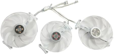 SHANGYG 98MM 4PIN T129215BU DC 12V 0,5A RX 7800 XT GPU Fan für Powercolor 16G für Sakura Edition grafische Karte(White)