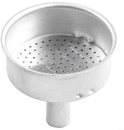 Efficiente filtro a imbuto in alluminio per moka da 1, 2, 3, 6, 9, 12 tazze, progettato per funzionare con la maggior parte dei modelli di caffè espresso (150 ml)