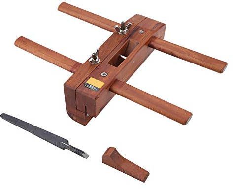 Adfaga Profi-Handhobel aus Palisanderholz mit Doppelgriff und scharfer Klinge für glatte Holzbearbeitungsprojekte, Heimwerkerprojekte und Möbelbau. 755 g, Palisanderholz,