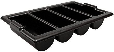Beaumont Cutlery Tray Black 330 x 533mm, 4 Compartments CZ596