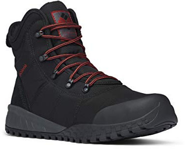Columbia Fairbanks Omni-Heat, Stivali da Neve Uomo, Black/Rusty , 46 EU