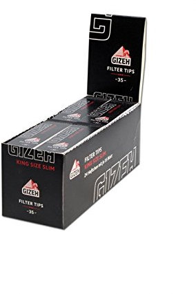Gizeh Black' Filter Tips Regular - Box mit 24Heftchen je 35Blatt