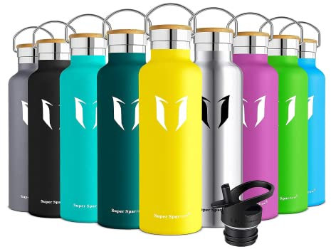 Super Sparrow Trinkflasche Edelstahl Wasserflasche - 750ml - Isolier Flasche mit Perfekte Thermosflasche für Das Laufen, Fitness, Yoga, Im Freien und Camping | Frei von BPA