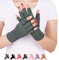 DISUPPO Arthritis Handschuhe – Rheumatische Arthritis Kompressionshandschuhe für Schmerzlinderung, Gaming Tippen, Fingerlose Handschuhe für Männer und Frauen (Grau, Small)