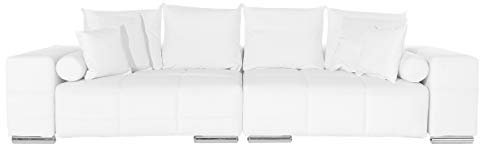 DELIFE Couch Marbeya Weiss 290x110 cm mit Schlaffunktion Big-Sofa