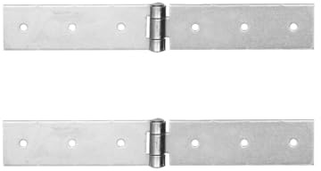 Pollmann®Baubeschläge Kistenband| Scharnier schwer 300 mm, hell verzinkt, 2 Stück