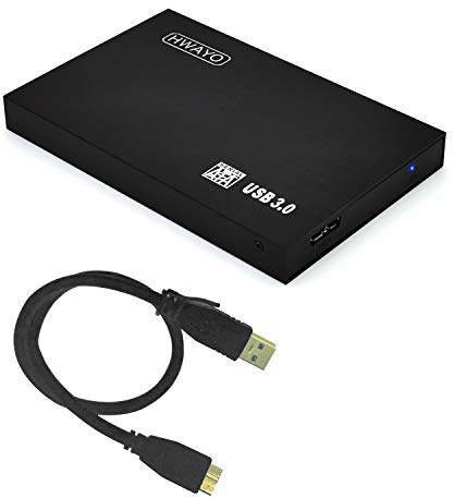 Hwayo Ultra Fin Disque Dur Externe Portable USB3.0 Disque Dur de Stockage pour PC/Ordinateur de Bureau/Ordinateur Portable/MacBook/Chromebook/Xbox One/Xbox One X/Xbox One S (Noir) 320GB Noir