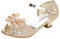 New front YONIER Scarpe con Tacco Ragazza Ballerine Bambina Cerimonia Festa Lustrino Nozze Scarpe da Principessa Eleganti Piatto Singole Ballerina Bimba Cristallo Bling Sandali,Oro,32