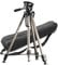 Mantona Basic Travel Pro III Camera Tripod - Large Lightweight Aluminium Tripod Video Tripod with Quick Release Plate, Height 55 to 146 cm, Load 3 kg, Lightweight 1.07 kg, Bronze with Bag