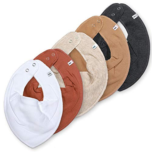 Pippi Unisex Kinder bandana bib 5203 Necktie, Indian Tan, Einheitsgröße EU (5er pack)