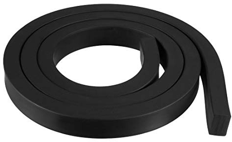 sourcing map Solide Rechteck Gummidichtung Streifen 15mm Breit 10mm Dick, 1Meter lang Schwarz