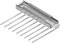 Hosenhalter Kleider-Schrank Hosen-Auszug mit Ablage für Hosen & Jeans | Metall Silber matt | Hosenbügel-Halter mit Gummi Überzug | Vollauszug mit Länge 455 mm | 1 Stück - Hosen-Aufhänger ausziehbar