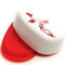 Berossi Beurrier en plastique avec couvercle Motif floral Sans BPA Rangement dans le réfrigérateur Boîte à beurre en plastique Beurrier Plateau tournant Boîte de service Style floral beurrier rouge