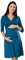 HAPPY MAMA Maternity Femmes Viscose Robe Genou Longueur 282p (Vert Bouteille, 40, L)