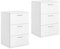Yaheetech 2 x Nachtschrank Nachttisch Boxspringbett Nachtkommode mit 3 Schubladen 60cm hoch Beistelltish Nachtkonsole für Schlafzimmer/Wohnzimmer, Weiß