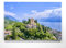 Wunderschönes Gardasee Bild 50x50cm klein, Fotomotiv, Kirche in Pulciano – Tolles Leinwand Wandbild als Hintergrund und Deko für Wohnzimmer & Schlafzimmer. Aufgespannt auf 2cm Holzrahmen