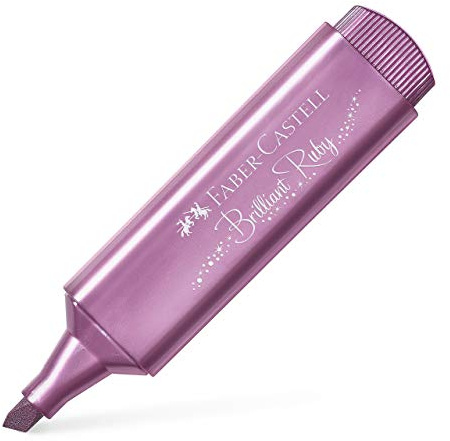 Faber-Castell Textliner 46 Metallic Brilliant Ruby Textmarker – Box mit 50 Stück