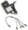 CCTV UK Charger 12V 1-3A 24W AC Power Supply 4 Way Jack Splitter Cables DVR NVR