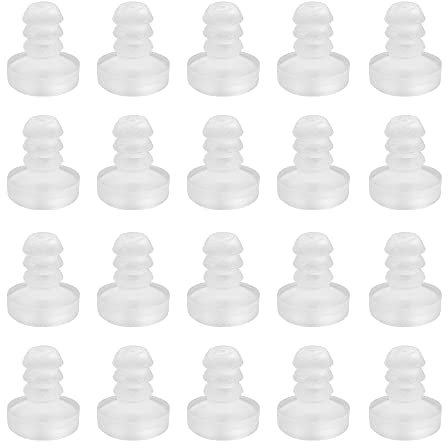 Dtoterul Gummistopfen 60 Stück Möbel Stoßfänger Transparent Möbeltürpuffer Tür-Puffer Türdämpfer Eindrücken Türanschlagpuffer Tisch Kunststoff Transparent Antikollision Eingebettet Loch Stopfen