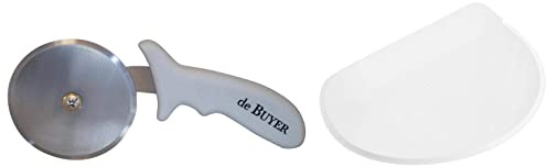 DE BUYER -4970.10N -roulette a pizza inox manche plastique & 858.00N -raclette coupe pate ronde polyethylene