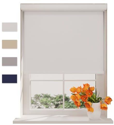 Rollo Kassette Pure - Verdunkelnd - Helles Weiß - 100 x 175 cm