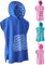 DiaryLook Kids Swimming Changing Robe with Hood, Beach Poncho Towel with Pockets Boys & Girls Quick Dry, Bath Robe Surfing Watersport Blue Stripes 6-9 Years