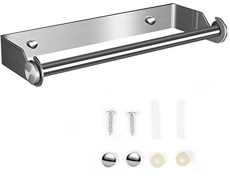 Derouleur Essuie Tout, Derouleur Porte Sopalin, Devidoir Porte Essuie Tout Mural, Distributeur Papier Aluminium Sopalin et Film, Support Sopalin Mural Déroulant de Rouleau Cuisine(Argent)