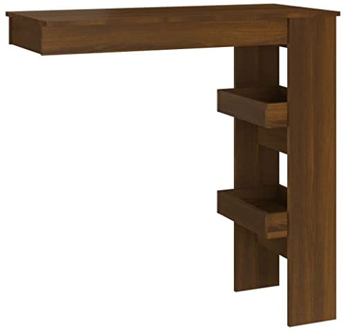vidaXL Wand Bartisch Bartresen Stehtisch Tisch Tresentisch Bistrotisch Wandtisch Loungetisch Küchentisch Braun Eichen-Optik 102x45x103,5cm Holzwerkstoff