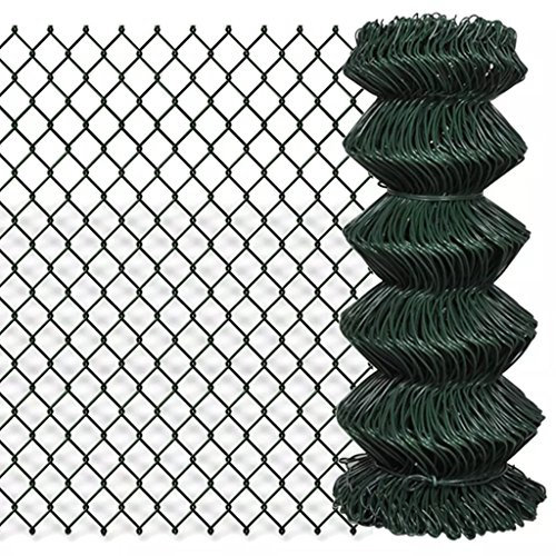Tidyard 15m Maschendrahtzaun Hoehe 80 cm | Gitterzaun Drahtzaun Metall Gartenzaun | Drahtstaerke: 2,8 mm Maschgr??e: 60 x 60 mm Grün