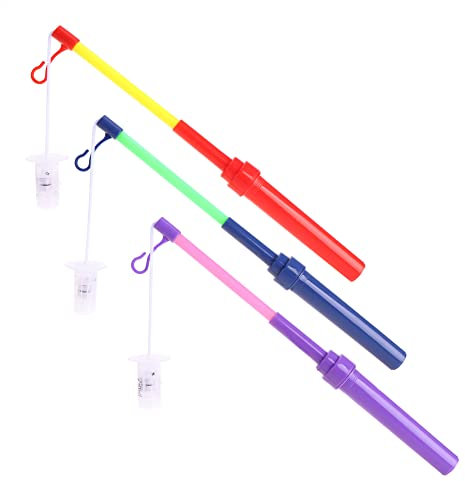 com-four® 3X LED- Laternenstab - batteriebetriebener Leuchtstab für Laternen-Umzüge, Halloween und St. Martin - elektrische Laternenhalterung mit LED-Licht [Auswahl variiert] (3 Stück - 30cm)