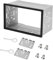 Gobesty Double DIN Car Stereo Cage, Double DIN Cage Metal for Car Radio, Double DIN Installation Slot, Universal Car Stereo Radio Mounting Frame with Fitting Kit, for Most Double DIN Car Audio