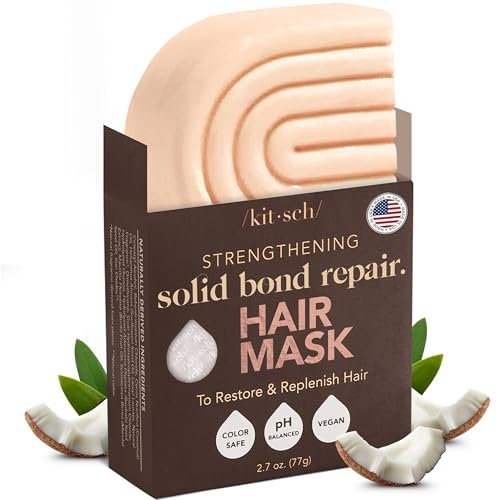 Kitsch Bond Repair Haarmaske, stärkende feste Behandlung zur Wiederherstellung und Auffüllung, für trockenes und geschädigtes Haar, komplett natürlich, vegan, ideal für alle