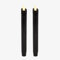 Luminara Black Set of 2 Wax Drip Flameless Candle Tapers (2.5 x 24.1 cm), Moving Flame LED Candle Unscented Real Wax with Dripped Top Timer Function, Table, Mantel, Holiday Decoration