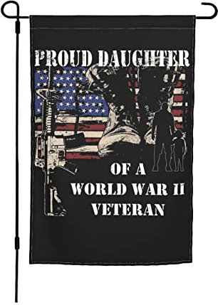 Dekorative Fahnen Stolz Auf Einen Veteranen Des 2. Weltkriegs 30X45cm Indoor Flagge Doppelseitige Lawn Sign Perfekte Gartenfahne Décor Für Festival Porch Yard